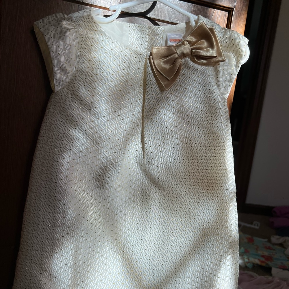 Gymboree cream and gold dress 18-24 months